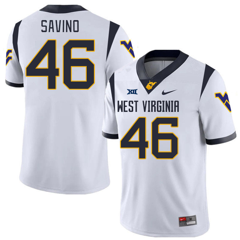 Men #46 Luke Savino West Virginia Mountaineers College 2024 New Uniforms Football Jerseys Stitched S